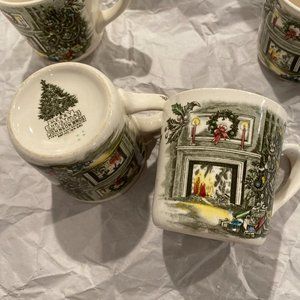 Johnson Brothers Friendly Village Christmas Coffee Mugs - Set of 6